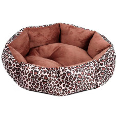 Лежак для котов собак круглый SY-2022-1208-97 Leopard M (50*18 см)