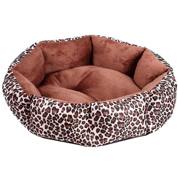 Лежак для котов собак круглый SY-2022-1208-97 Leopard M (50*18 см)