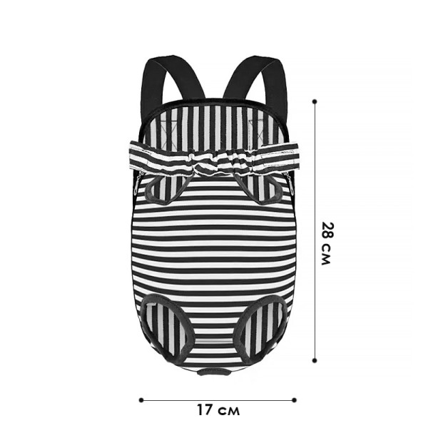 Рюкзак-кенгуру для животных DT834 Strip Black + White S