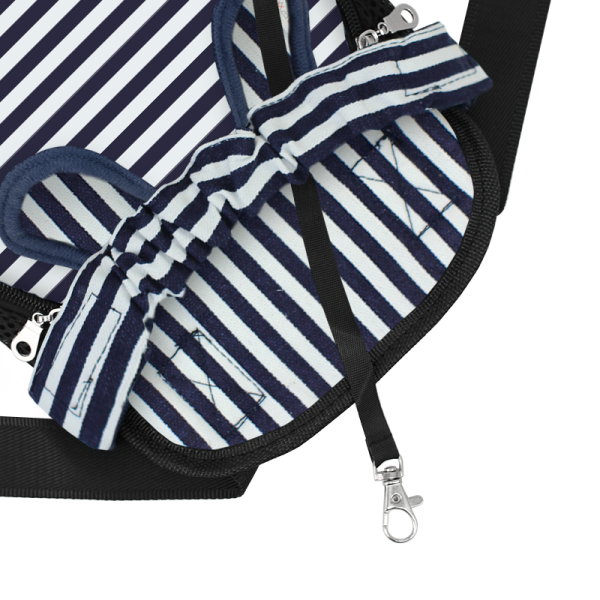 Рюкзак-кенгуру для животных DT834 Strip Dark Blue + White M