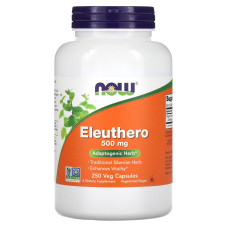 Елеутерокок, Eleuthero, Now Foods, 500 мг, 250 вегетаріанських капсул