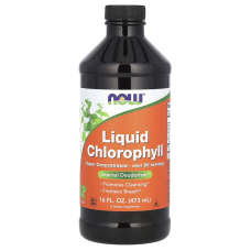 Хлорофіл, Liquid Chlorophyll, Now Foods, з м'ятним смаком, рідкий, 473 мл