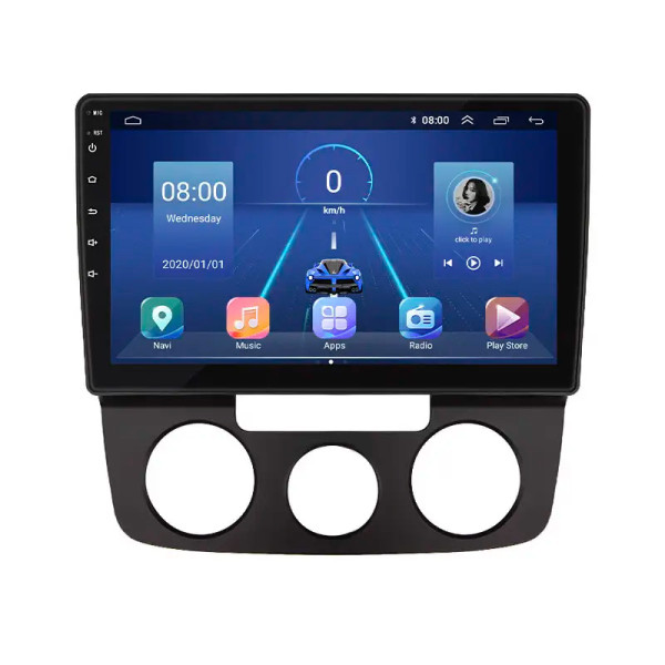 Штатная магнитола Lesko для Volkswagen Golf V Manual AC 2003-2008 экран 10" 6/128Gb 4G Wi-Fi GPS Top