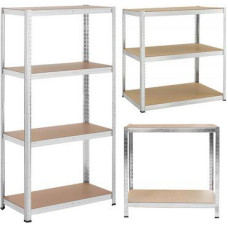 Стелаж металевий 150x70x30 4 полиці (сірий)