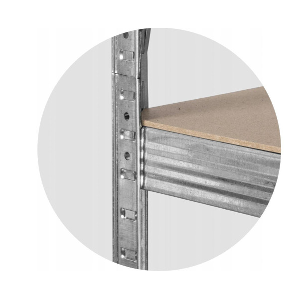 Стелаж металевий 150x70x30 4 полиці (сірий)