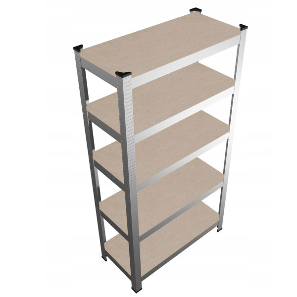 Стелаж металевий 180x90x30  5 полиць (сірий)