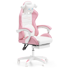 Дитяче геймерське крісло G892 з подушками та підставкою для ніг, Рожеве