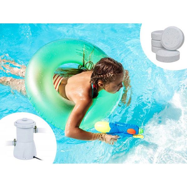 Каркасний садовий басейн Avenli (305 х 76 см) круглий, для дорослих та дітей, Синій (17798)