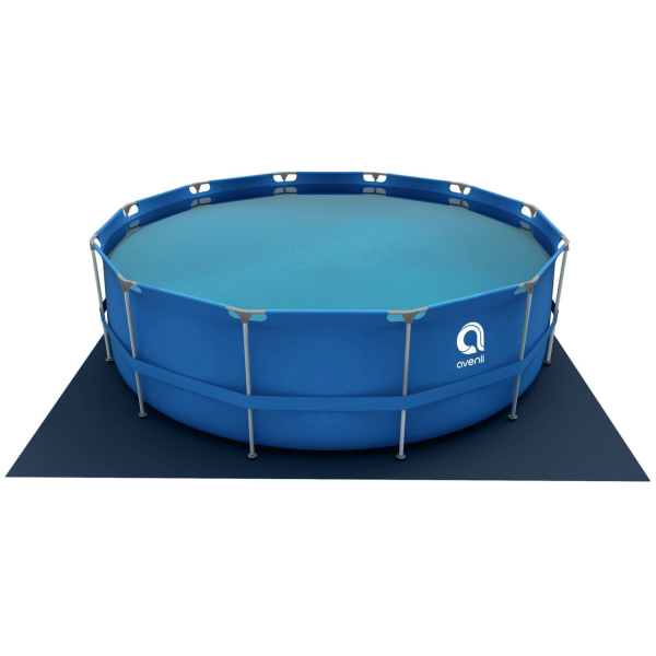 Круглий каркасний басейн Avenli (366 x 76 см) для дорослих і дітей, комплектація 19в1, Синій