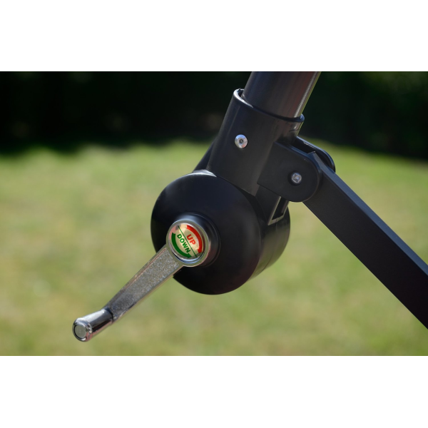 Садова розкладна парасоля Funfit Garden (діаметр - 3 метри) з боковою стійкою, Зелена