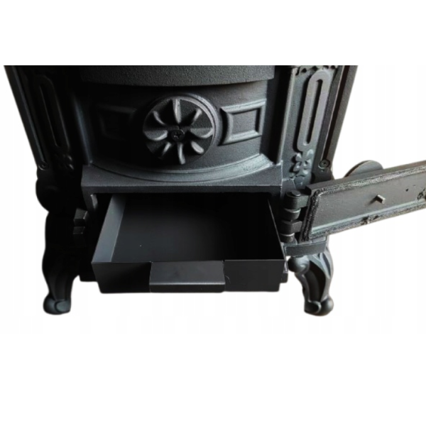 Чавунна піч-камін "Koza" Ingrid Ambra 9 кВт (дров’яна) обігрів - до 100 м², Золотисто-мідна