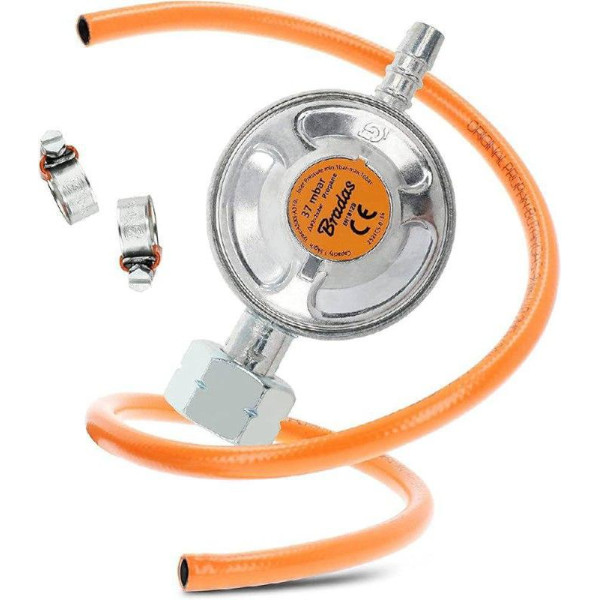 Газовий інфрачервоний обігрівач 3,4 кВт RAVANSON BRI-85N + газовий редуктор Bradas 37 мбар