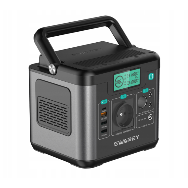 Зарядна станція SWAREY S160 потужність 300 Вт, ємність 222 Вт*год, швидка зарядка 65W, MPPT
