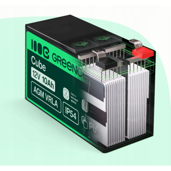 Акумулятор Green Cell AGM VRLA 12V 120Ah IP54 не потребує облуговування (термін служби - 5 років)