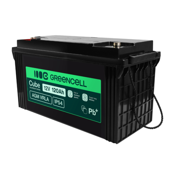 Акумулятор Green Cell AGM VRLA 12 V 120 Ah IP54 для фотоелектричних систем, яхт, човнів, сонячних панелей