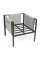 Комплект садових меблів IBIZA eDomator на 4 особи, металевий, з сірими подушками (Польща)