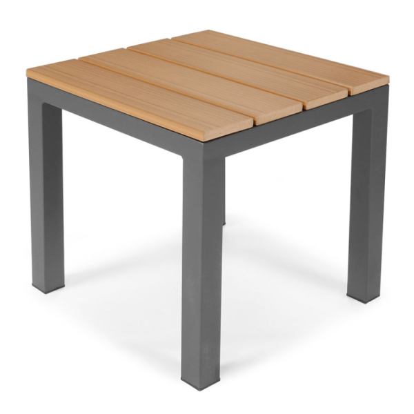 Комплект садових меблів LAGOS (кутовий диван + столик) зі сталі, з подушками, Сірий (Польща)