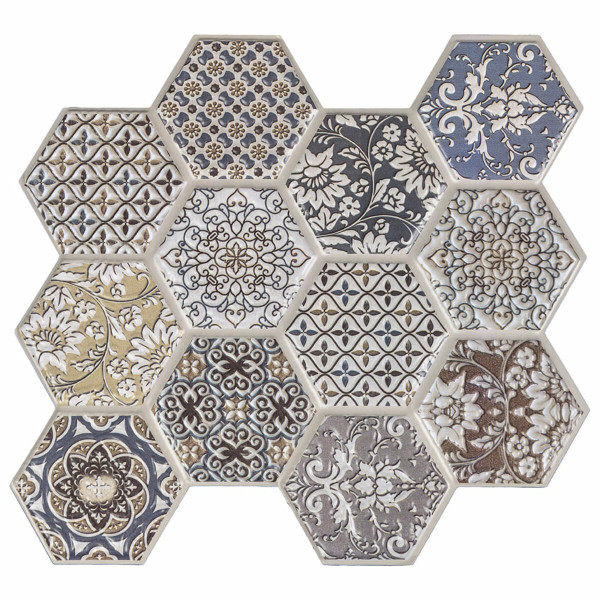 Декоративна ПВХ плитка на самоклейці 275х285х4мм Соти, ціна за 1 шт. (СПП-504) SW-00000673