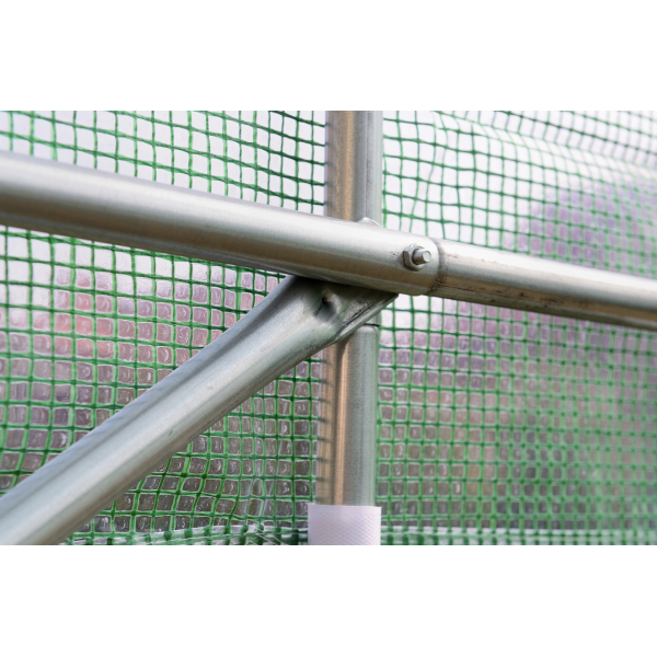 Садова теплиця 9 м² (4,5 × 2 × 2 м) з вікнами, армована плівка UV-4, Зелена (Польща)