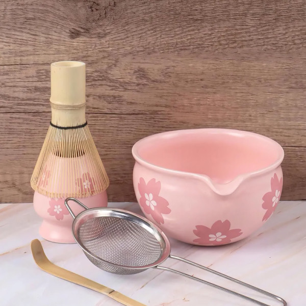 Набор Mavanto 5645 для приготовления чая матча 7 предметов Pink