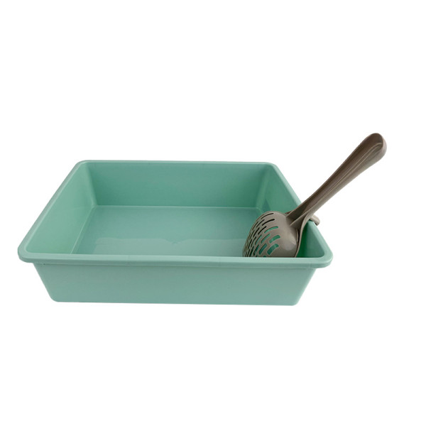 Туалет для кошек с лопаткой Taotaopets 263303-2 кошачий лоток Mint Green