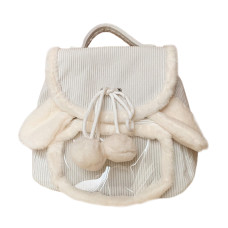 Детский рюкзак-сумка 36262 плюшевый мягкий с ушками White