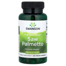 Со пальметто, Saw Palmetto, Swanson, 540 мг, 100 веганських капсул