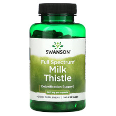 Розторопша плямиста, Milk Thistle, Swanson, 500 мг, 100 веганських капсул