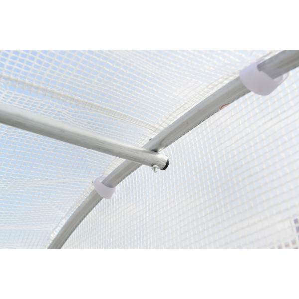 Садова теплиця 10 м² (4 х 2,5 х 2 м) з армованою плівкою UV-4, з вікнами, Біла (Польща)