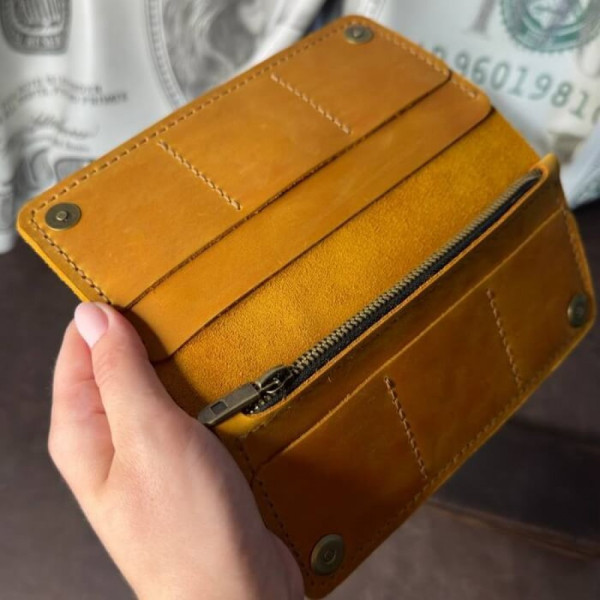 Чоловічий клатч Лонгер рудий