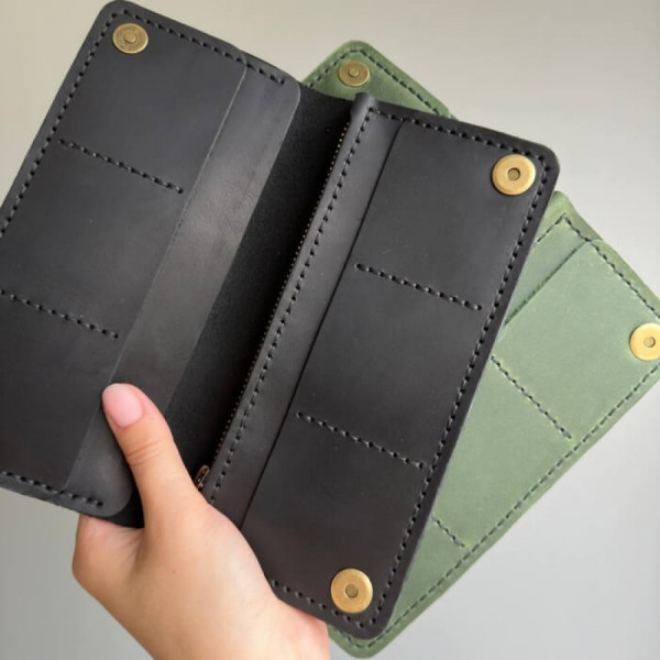 Чоловічий клатч Лонгер зелений