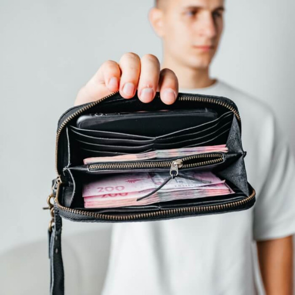 Чоловічий клатч зернистий