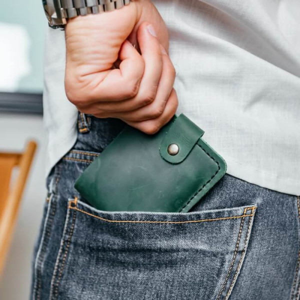 Чоловічий гаманець Біфолд зелений