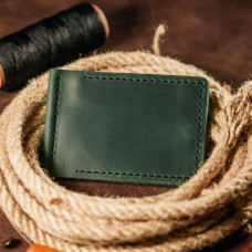 Затискач для грошей зелений