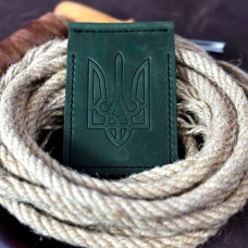 Затискач для грошей зелений Тризуб