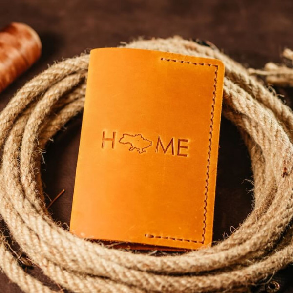 Чоловіча обкладинка на паспорт руда Home