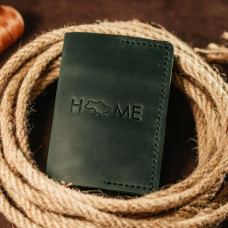 Чоловіча обкладинка на паспорт зелена Home