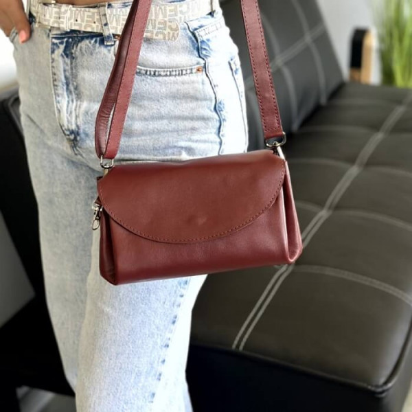 Жіноча сумка Невада бургунді глянець