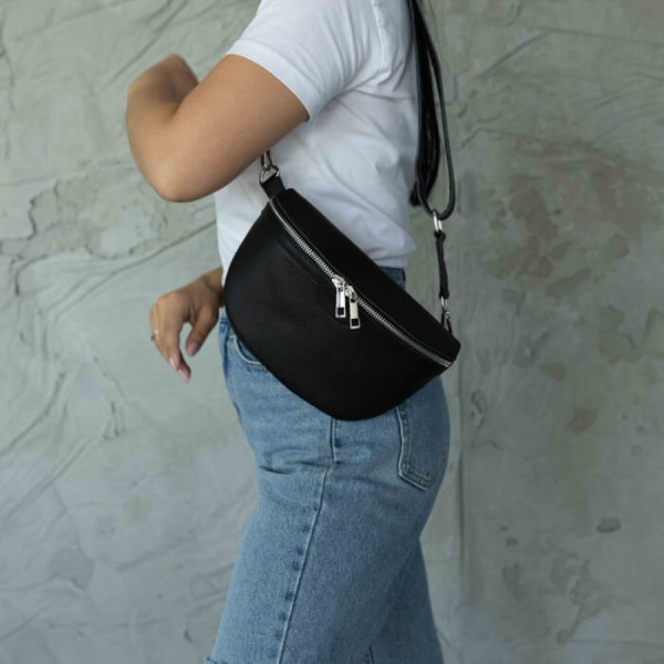 Жіноча сумка на пояс бананка Dallas чорна