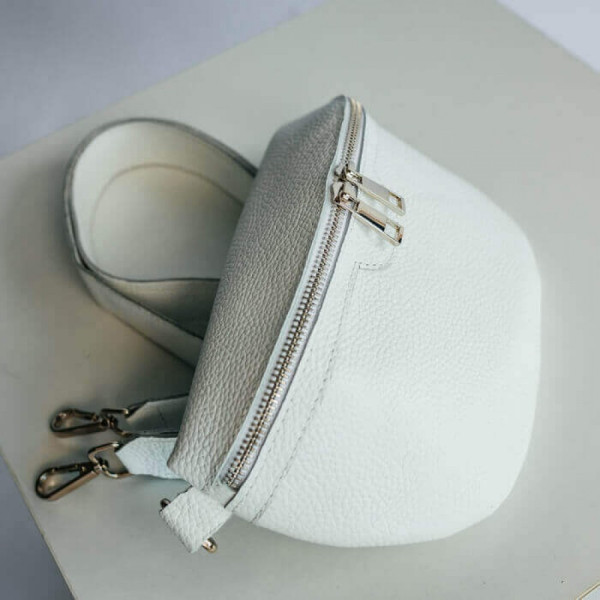 Жіноча сумка на пояс бананка Dallas біла