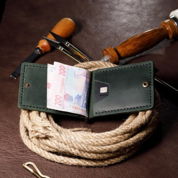 Затискач для грошей зелений Home