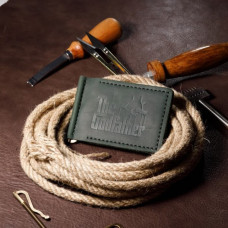 Затискач для грошей зелений Хрещений батько