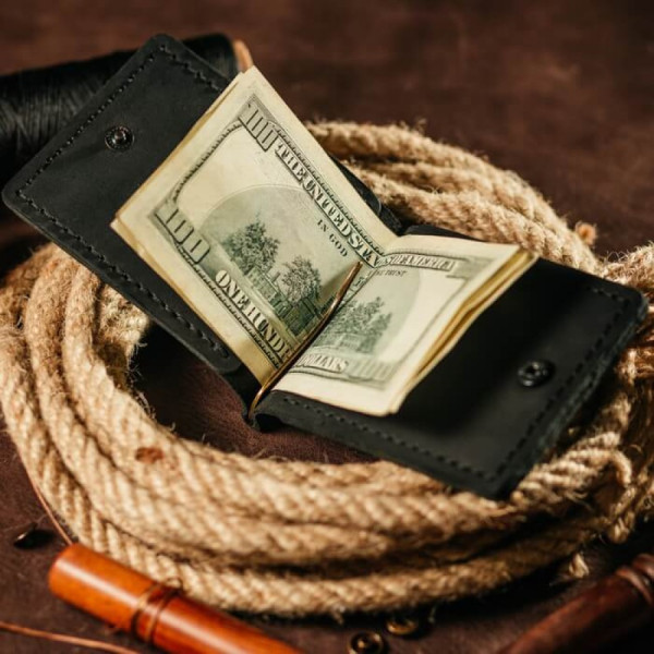 Затискач для грошей чорний Капітан Америка