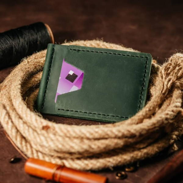 Затискач для грошей зелений Superman