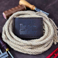 Затискач для грошей коричневий Хрещений батько