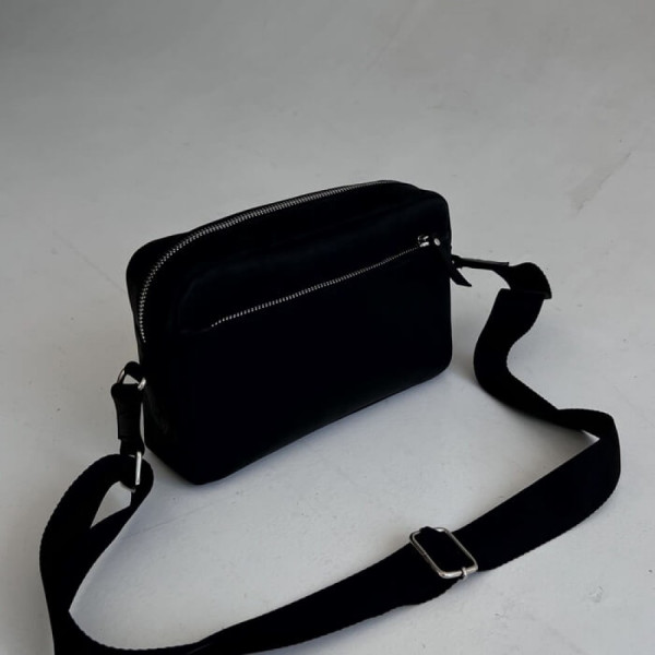 Чоловіча шкіряна сумка через плече New York чорна