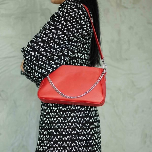 Жіноча сумка Вірджинія червона глянець