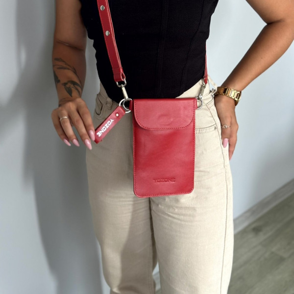 Жіноча сумка Колібрі червона глянець