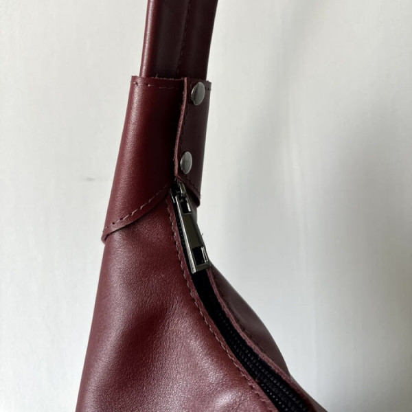 Жіноча сумка Аляска бургунді глянець