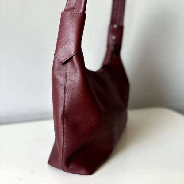 Жіноча сумка Аляска бургунді глянець